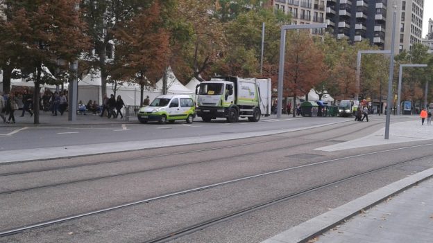 Barriendo en las fiestas del Pilar